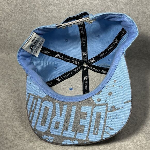 Detroit Hat Snapback Blue Gray Seventy Seven Collectors Edition Croc Bill Lions - Picture 11 of 14